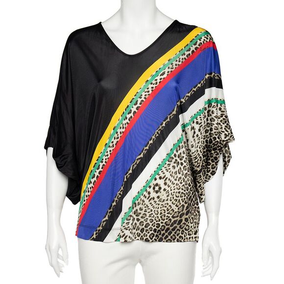 Class by Roberto Cavalli Multicolor Printed Jersey Oversized Top M - Picture 1 of 4
